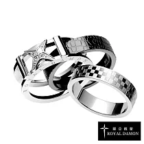 Royal Damon羅亞戴蒙 美麗&動感 戒指 小 (RZ325)─ 國際戒圍8號