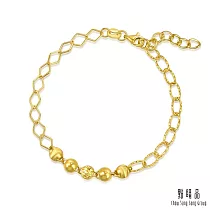 【點睛品】機織素鍊 閃亮圓珠 黃金手鍊_計價黃金