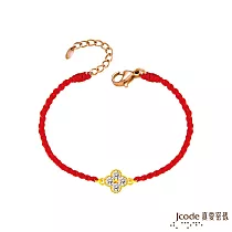 J’code真愛密碼金飾 真愛─洋溢幸福黃金編織手鍊
