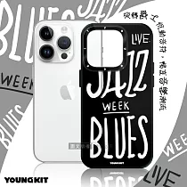 YOUNGKIT原創潮流 iPhone 14 Pro 6.1吋 爵士系列 律動色彩防摔手機殼 布魯斯