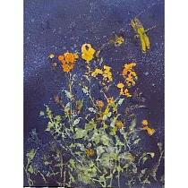 【玲廊滿藝】林錦屏─花開的聲音53x46cm