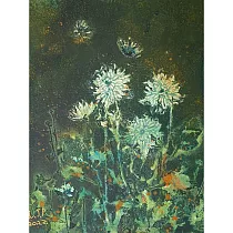 【玲廊滿藝】林錦屏─菊41x32cm