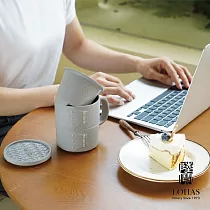【陸寶LOHAS】力爭上游蓋杯 400ML 茶咖兩用 一杯滿足 蒸籠泡茶杯 創意仿生造型  如意灰
