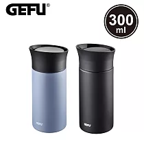 【GEFU】德國品牌360°按壓式不鏽鋼保溫杯─300ml(原廠總代理) 黑色