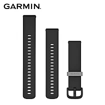 GARMIN Quick Release 20mm 矽膠錶帶 光譜黑