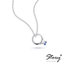 【客製品】STORY 故事銀飾─大耳狗Baby系列─幸福喜拿Baby Ring誕生石純銀項鍊─純銀無電鍍 9月