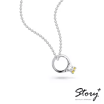 【客製品】STORY 故事銀飾─大耳狗Baby系列─幸福喜拿Baby Ring誕生石純銀項鍊─純銀無電鍍 11月