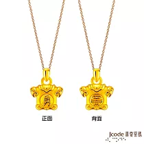 J’code真愛密碼金飾 白沙屯 小神衣硬金墜子─小 送紅繩項鍊