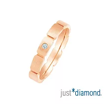 【Just Diamond】18K玫瑰金鑽石戒指 心有所屬(寬)對戒_男戒(港圍) 18 玫瑰金