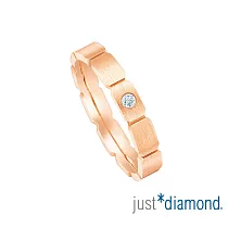 【Just Diamond】18K玫瑰金鑽石戒指 心有所屬(窄)對戒_女戒(港圍) 11 玫瑰金