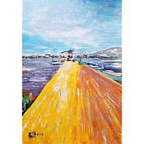 【玲廊滿藝】芒現─左岸碼頭39.5x27.2cm