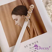 【Decoy】金屬氣泡*時尚修身細皮帶/ 白