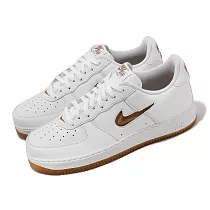 Nike 休閒鞋 Air Force 1 Low Retro 男鞋 白 棕 皮革 小勾 AF1 經典 FN5924─103