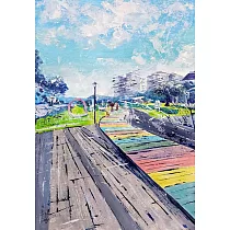 【玲廊滿藝】芒現─彩城39.5x27.2cm