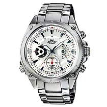 CASIO EDIFICE系列 科技戰士都會時尚錶─白