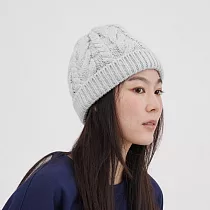 好我_Merry 麻花針織保暖毛帽 灰