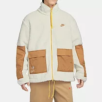 NIKE AS M NSW SHERPA FZ OUTDOOR JKT 男刷毛外套─白─FV4022072 S 白色
