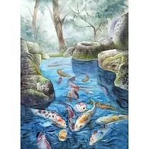 【玲廊滿藝】御谷─錦鯉55x39cm