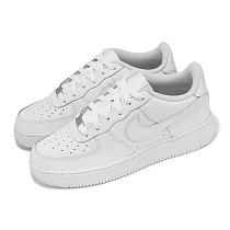 Nike 休閒鞋 Air Force 1 LE GS 大童 女鞋 全白 白 AF1 百搭 經典 FV5951─111