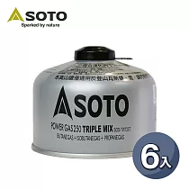 日本SOTO 高山瓦斯罐230g SOD─TW725T 6入組