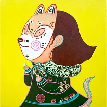 【玲廊滿藝】日淳插畫─三姐妹1─30x30cm
