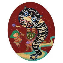 【玲廊滿藝】日淳插畫─12生肖─虎50x40cm