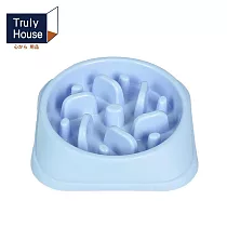 【Truly House】寵物防滑慢食碗 防打翻設計/防噎食碗/寵物碗(三色任選) 藍色