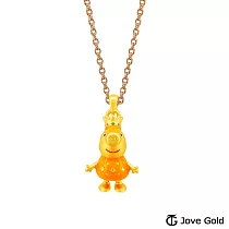 JoveGold漾金飾 豬媽媽皇后Peppa Pig黃金墜子 送黃鋼項鍊