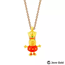 JoveGold漾金飾 佩佩公主Peppa Pig黃金墜子 送黃鋼項鍊