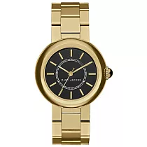 MARC By Marc Jacobs 時線交錯時尚腕錶─金框黑