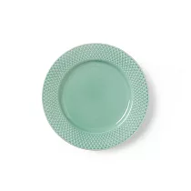 Lyngby Porcelæn Rhombe 菱紋 午餐盤 (Ø 21cm、碧綠)