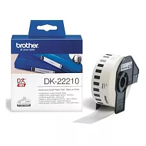 Brother 連續標籤帶 DK─22210 (29mm 白底黑字) 耐久型紙質 原廠公司貨