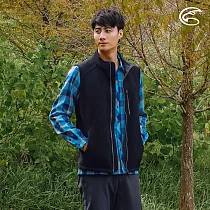 ADISI 男雙層超細纖維抗風保暖外套AJ2321083 (M─2XL) 刷毛 輕抗風 輕量 彈性 透氣 XL 黑色