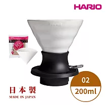 【HARIO】 SWITCH 磁石浸漬式02濾杯─200ml 白色 (有田燒)