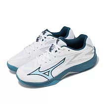 Mizuno 排球鞋 Thunder Blade Z 男鞋 女鞋 白 藍 緩衝 入門款 羽排鞋 室內運動 美津濃 V1GA2370─21