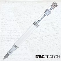 【DT&CREATION】龍行天下(后冠)鋼筆 優雅白