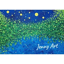 【玲廊滿藝】陳怡蓉Jenny─燦爛夜星空50x70cm