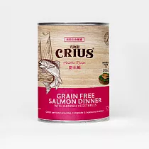紐西蘭 CRIUS克瑞斯天然無穀全齡犬用低敏主食餐罐_野生鮭_375克_12罐