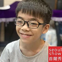 seoul show首爾秀 兒童可換近視片彩色輕盈平光眼鏡 1005 黑色