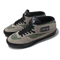 Vans 滑板鞋 Half Cab Ressiue 33 男鞋 綠 黑 麂皮 帆布 華夫格大底 中筒 板鞋 VN000CR7CL3