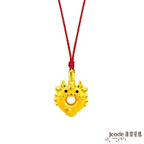 J’code真愛密碼金飾 龍寶貝平安扣硬金墜子 送黑皮繩項鍊