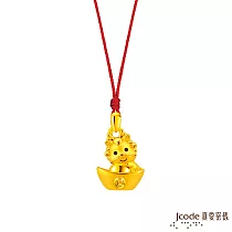 J’code真愛密碼金飾 龍華富貴硬金墜子 送玫瑰鋼項鍊