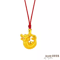 J’code真愛密碼金飾 龍總發硬金墜子 送黃鋼項鍊