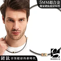 MASSA─G Titan XG1 5mm超合金鍺鈦項鍊 50cm 大G─黑