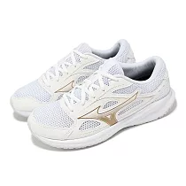 Mizuno 慢跑鞋 Spark 9 女鞋 白 金 入門款 透氣 輕量 運動鞋 美津濃 K1GA2404─22