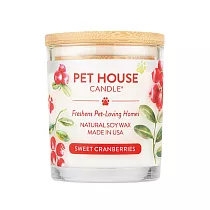 【PET HOUSE】室內除臭寵物香氛蠟燭─木蓋255g─蔓越莓