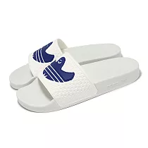 adidas x MARK GONZALES 涼拖鞋 Shmoofoil Slide 男鞋 女鞋 白 藍 一片拖 IE3086