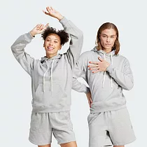 ADIDAS M LNG HD FL 男女連帽上衣─灰─IS1583 L 灰色