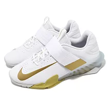 Nike 訓練鞋 Savaleos 男鞋 白 金 魔鬼氈 穩定 支撐 舉重 運動鞋 CV5708─101