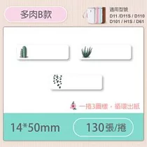 精臣標籤貼紙─D11 D11S H1S D110 D101通用《彩圖/花樣系列》 多肉B款